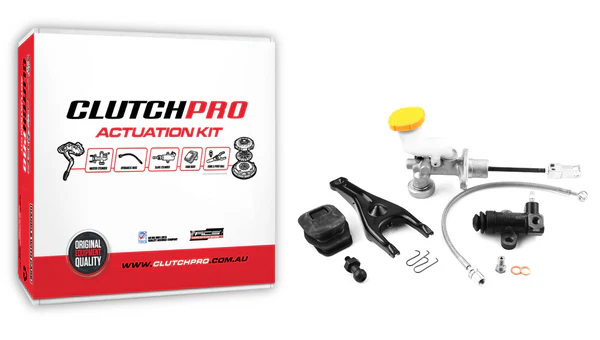 ClutchPro complete actuation kit with master cylinder, slave cylinder, clutch line, fork boot and pivot components