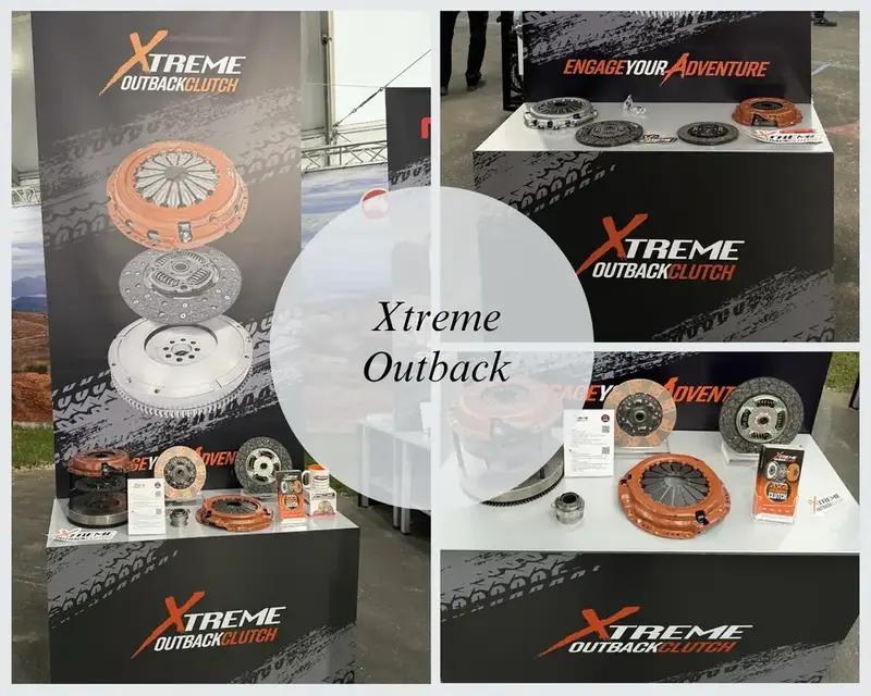 Xtreme Outback Heavy Duty Clutch Display - Abenteuer & Allrad 2026 Xtreme Outback heavy duty clutch kit display at Abenteuer & Allrad 2026 exhibition stand in Bad Kissingen