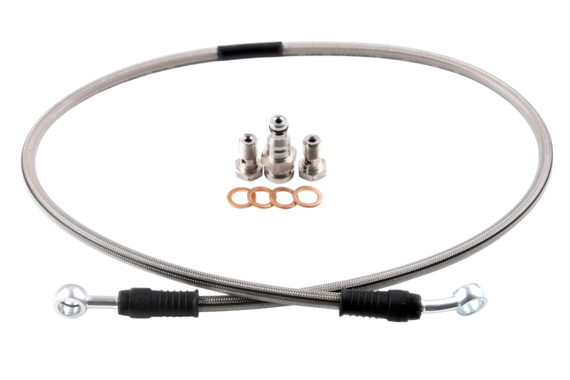 Braided Clutch Line - Heavy-Duty Off-Road Performance Xtreme Outback braided stainless steel clutch line with protective outer sleeve and metal braid construction